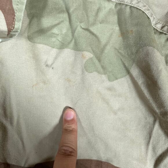 Vintage U.S Armed Forces Mens Coat Tan DCU Camouflage BDU Uniform Large Regular - Picture 12 of 14